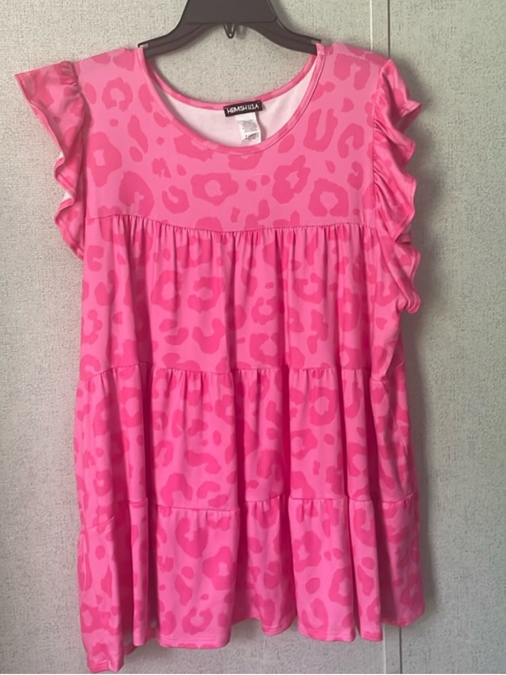 Hot Pink Leopard Boutique Top